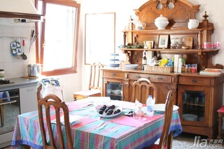 新古典风格复式原木色经济型130平米餐厅餐桌海外家居