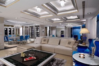 欧式风格别墅豪华型140平米以上客厅吊顶沙发台湾家居