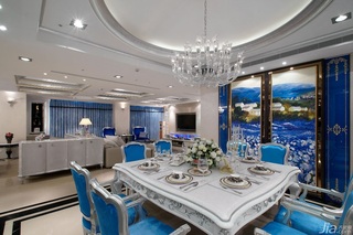 欧式风格别墅豪华型140平米以上餐厅吊顶餐桌台湾家居