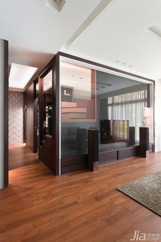 日式风格公寓富裕型120平米客厅电视背景墙电视柜台湾家居