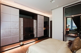 日式风格公寓富裕型120平米卧室卧室背景墙台湾家居