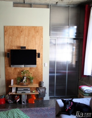 混搭风格公寓经济型130平米客厅电视背景墙沙发海外家居