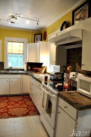 简约风格三居室简洁白色富裕型厨房橱柜海外家居