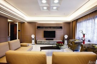 中式风格公寓富裕型140平米以上客厅电视背景墙电视柜台湾家居