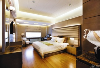 中式风格公寓富裕型140平米以上卧室卧室背景墙床台湾家居