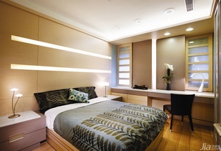 中式风格公寓富裕型140平米以上卧室卧室背景墙床台湾家居