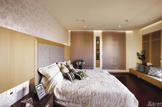 混搭风格公寓富裕型140平米以上卧室卧室背景墙床台湾家居