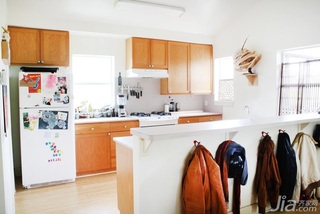 简约风格小户型简洁原木色3万-5万厨房橱柜海外家居