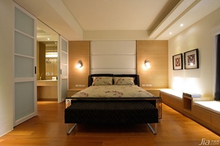 混搭风格别墅富裕型140平米以上卧室卧室背景墙床台湾家居