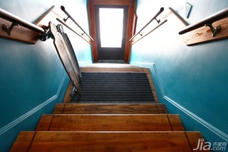 简约风格别墅蓝色富裕型140平米以上楼梯海外家居