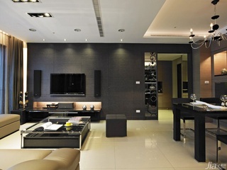 简约风格公寓富裕型110平米客厅电视柜台湾家居