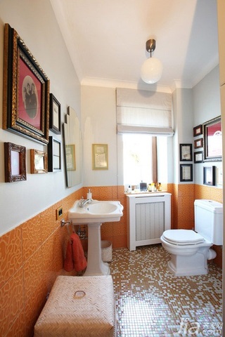 简约风格别墅简洁豪华型卫生间背景墙洗手台海外家居
