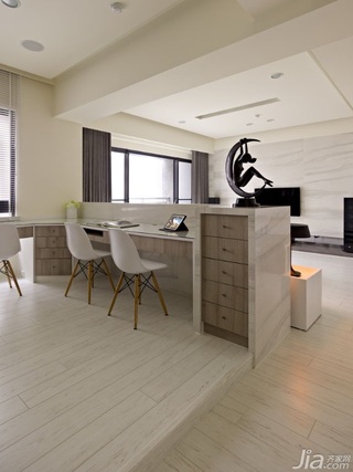 简约风格公寓富裕型110平米工作区书桌台湾家居