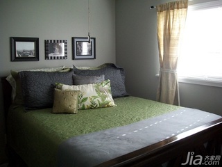 美式乡村风格二居室黑白100平米卧室床海外家居
