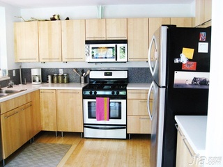 简约风格三居室简洁原木色5-10万厨房橱柜海外家居