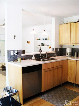 简约风格三居室简洁原木色5-10万厨房橱柜海外家居