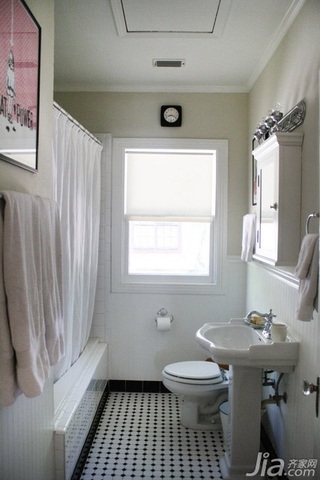 简约风格二居室简洁白色富裕型卫生间洗手台海外家居
