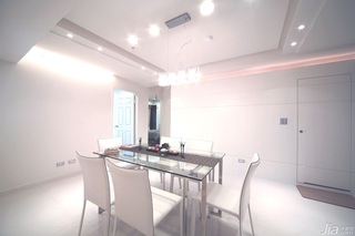 简约风格公寓白色富裕型120平米餐厅吊顶餐桌台湾家居