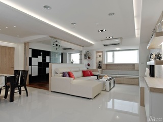 简约风格二居室富裕型90平米客厅沙发台湾家居