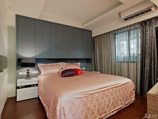 简约风格二居室富裕型90平米卧室卧室背景墙床台湾家居