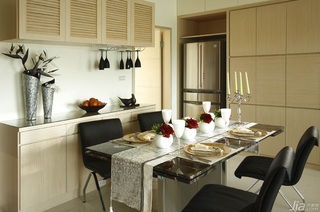 中式风格公寓富裕型130平米餐厅餐桌台湾家居