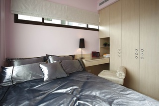 中式风格公寓富裕型130平米卧室床台湾家居