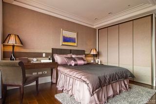 新古典风格公寓豪华型140平米以上卧室卧室背景墙书桌台湾家居