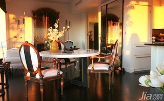 欧式风格公寓富裕型餐厅餐桌效果图