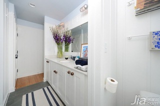 简约风格三居室白色富裕型卫生间背景墙洗手台海外家居