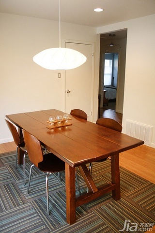 简约风格二居室简洁原木色富裕型餐厅灯具海外家居