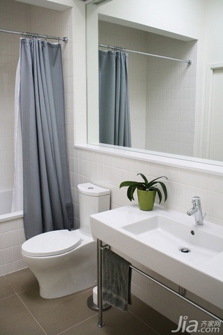 简约风格二居室简洁富裕型卫生间背景墙洗手台海外家居