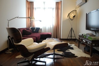 复式简洁富裕型客厅电视背景墙沙发海外家居