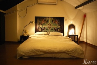 复式简洁富裕型卧室卧室背景墙床海外家居