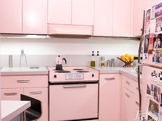 简约风格小户型可爱粉色厨房橱柜海外家居