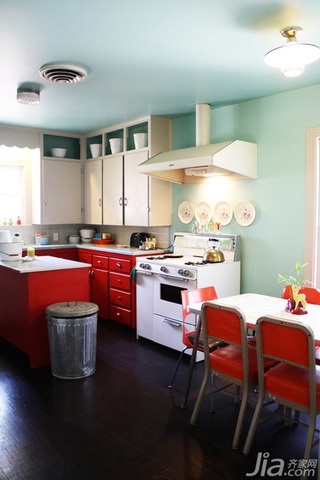 简约风格三居室简洁红色富裕型厨房吊顶灯具海外家居