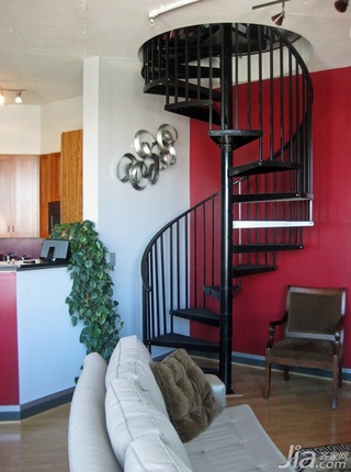 欧式风格复式富裕型130平米楼梯沙发海外家居