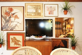 混搭风格复式富裕型客厅电视背景墙电视柜海外家居