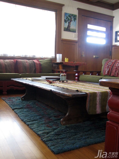 公寓装修,美式乡村风格,10-15万装修,海外家居,客厅,沙发,茶几