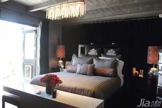 简约风格三居室时尚富裕型卧室吊顶床海外家居