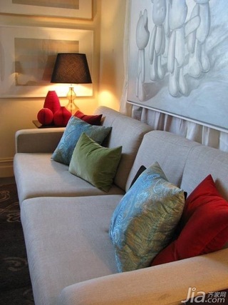混搭风格复式富裕型120平米客厅沙发背景墙沙发海外家居
