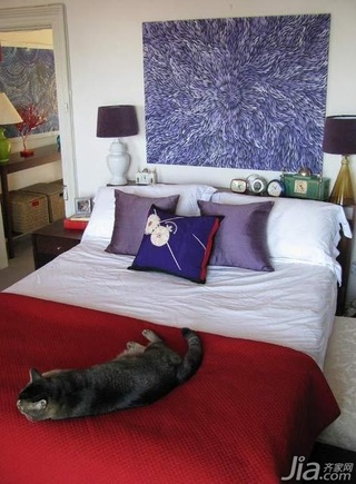 混搭风格复式舒适富裕型120平米卧室床海外家居
