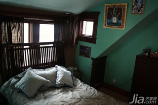 地中海风格别墅绿色富裕型130平米卧室床海外家居