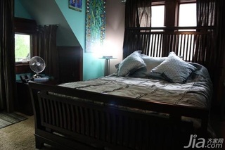 地中海风格别墅富裕型130平米卧室床海外家居