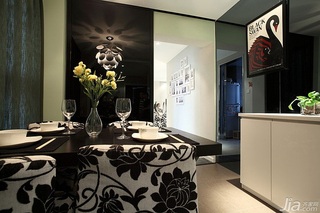 简约风格二居室经济型餐厅背景墙餐桌图片