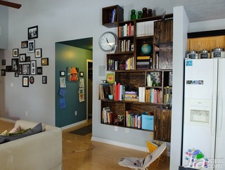 简约风格公寓经济型120平米客厅照片墙书架海外家居