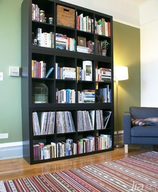 简约风格公寓经济型70平米客厅书架海外家居