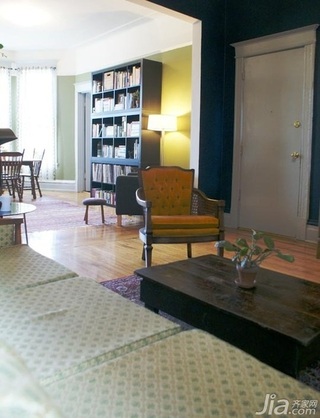 简约风格公寓经济型70平米客厅书架海外家居