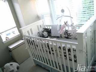 欧式风格公寓白色70平米儿童房婴儿床效果图