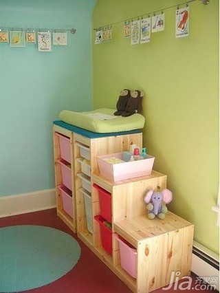 简约风格小户型经济型儿童房收纳柜效果图