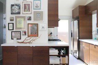 简约风格三居室简洁原木色富裕型厨房背景墙橱柜海外家居